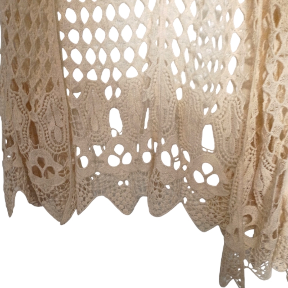 Say What? Elegant Crochet Cream Vest - Size XL - Picture 2 of 6